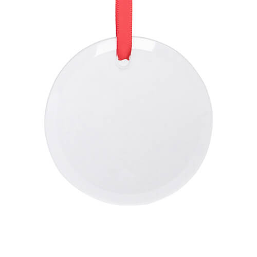Glazen kerstboom tag voor sublimatie - kleine cirkel