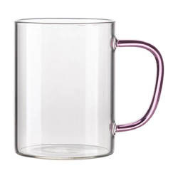 Vaso de 450 ml con asa rosa para sublimación