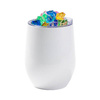 360 ml-es bögre forralt borhoz szublimációhoz - fehér, fedéllel, mesterséges színes jéggel