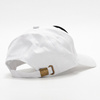 Cotton baseball cap with round velcro patch for sublimation - white