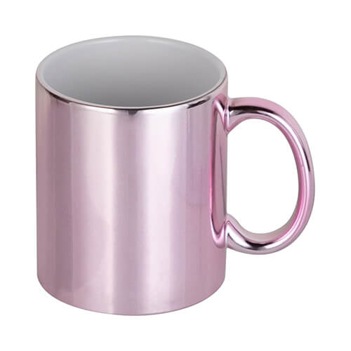 330 ml hrnček pokovovaný na sublimáciu - ružový