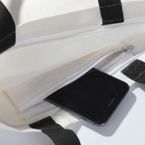 Sac shopping 38 x 59 cm avec anses noires pour sublimation