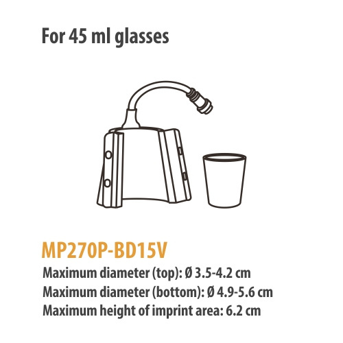 Chauffe verre 45 ml pour la presse Elite Pro / Pro Max