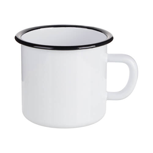 Emalimuki 500 ml mustalla reunalla Sublimaatio lämpösiirto
