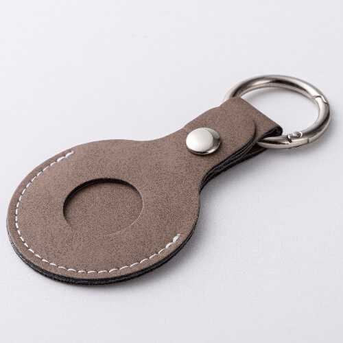 Brelok skórzany / etui na AirTag do sublimacji - szary