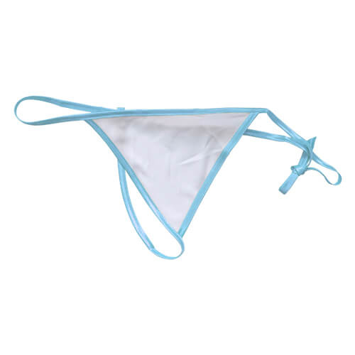 String femme pour sublimation avec bordure bleu ciel