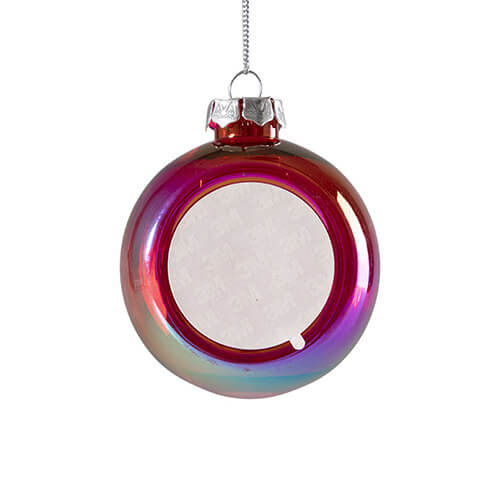 Plastic transparante kerstbal ∅ 8 voor sublimatie - rood