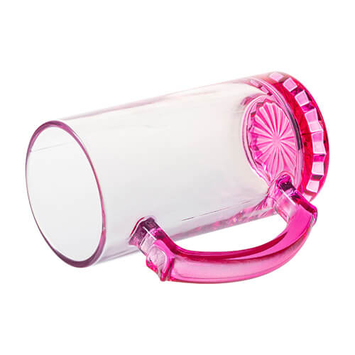 Sklenený pohár 470 ml na sublimáciu - fialové ucho a dno