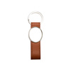 Leather and metal pendant for sublimation - oval - brown