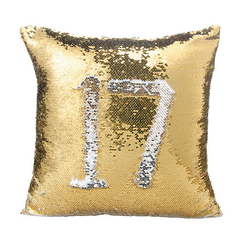 Pillowcase 40 x 40 cm with sequins for sublimation - golden