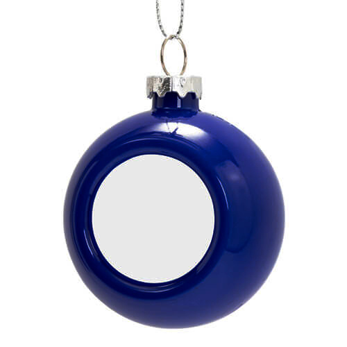 Christmas tree bauble Ø 6 cm for sublimation - blue glossy