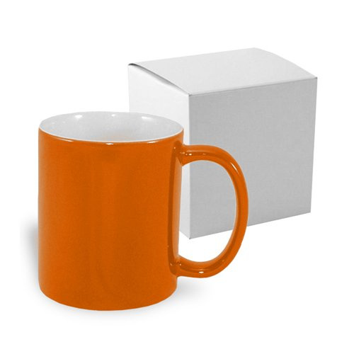 Magic economic mug 330 ml orange with box Sublimation Thermal Transfer 