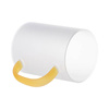 Verre dépoli de 450 ml avec manche jaune pour sublimation