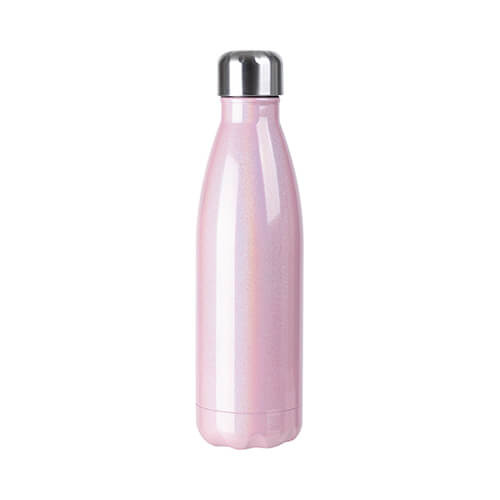 Bidon - dzēriena pudele 500 ml sublimācijai - mirdzoši rozā krāsā