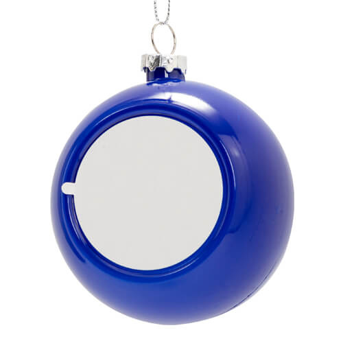 Kerstboom kerstbal Ø 7.8 cm voor sublimatie - blauw glanzend