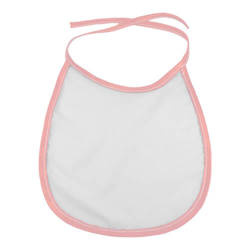 Bavoir pour bébé avec bordure rose Sublimation Transfert Thermique