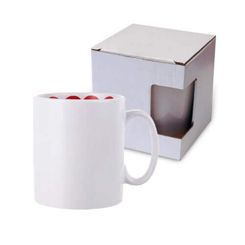 En 300 ml mugg med en I LOVE You-inredning med en kartong Sublimation Thermal Transfer