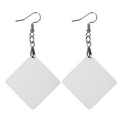 Earrings made of MDF for sublimation - square