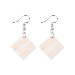 Seashell earrings for sublimation - square