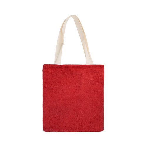 Pluche tas 34 x 37 cm voor sublimatie - rood