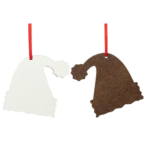 One-sided MDF pendant for sublimation - Santa Clause hat