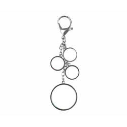 Llavero de metal cuatro círculos para imprimir transferencia térmica por sublimación