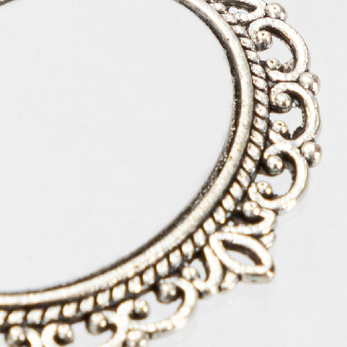 Dubbele ovale broche - veiligheidsspeld met kwastje voor sublimatie