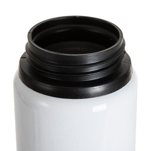 750 ml vesipullo, jossa on läppä sublimaatiota varten - valkoinen