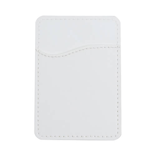 Porte-cartes de crédit en cuir pour smartphone à sublimation - blanc