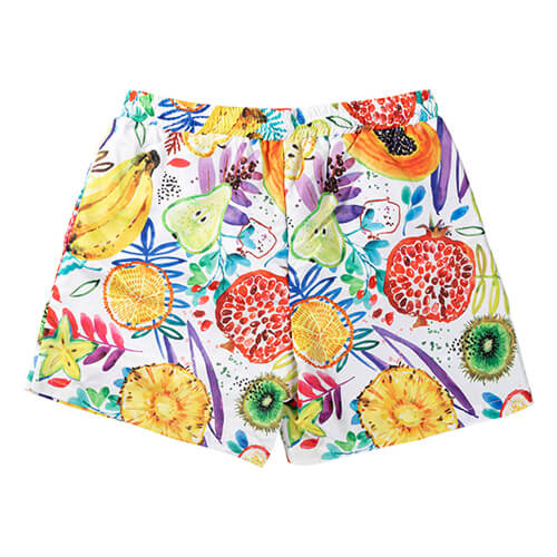 Heren sublimatie strandshort - tropisch fruit