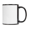 Black mug 330 ml with a white frame for sublimation
