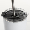 Tumbler 600 ml ze stali nierdzewnej ze słomką do sublimacji - biały
