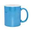 Mug Metalic 330 ml bleu avec une boite en carton Sublimation Transfert Thermique