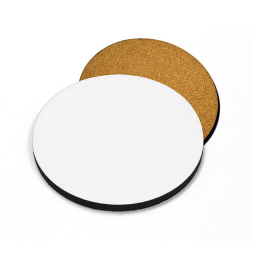 Sous-verre rond en liège et carton Sublimation Transfert thermique
