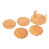 Juego de 4 posavasos de bambú para sublimación - círculo