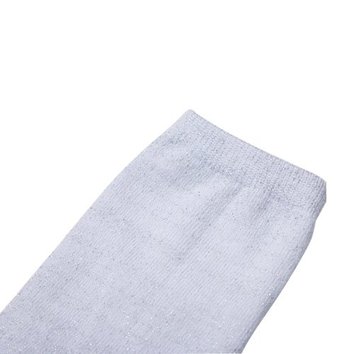 Čarape od 35 cm s crnim vrhovima za sublimaciju - srebrne šljokice