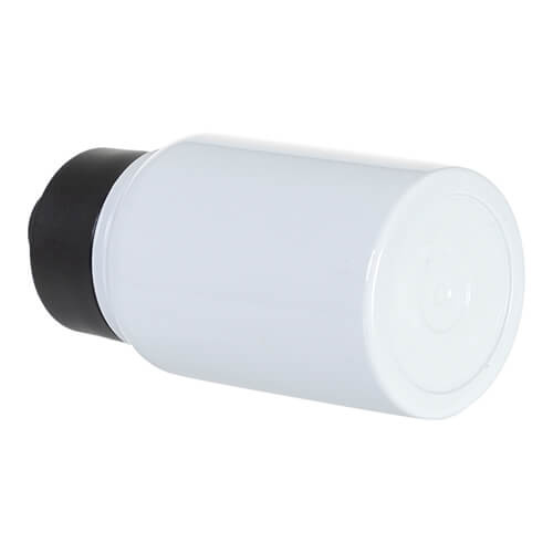 500 ml water bottle with a wide mouthpiece and a foldable sublimation handle - white