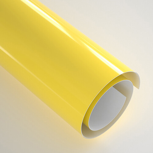 Selvklæbende folie 30,5 x 30,5 cm - 20 ark - Glossy Canary