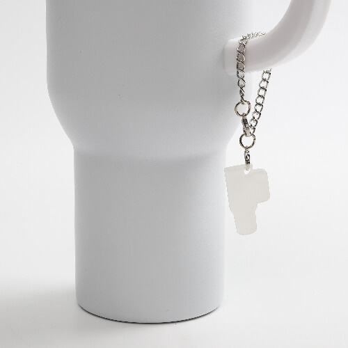 Etiquette pour mug en acrylique pour sublimation - mug sur une chaîne