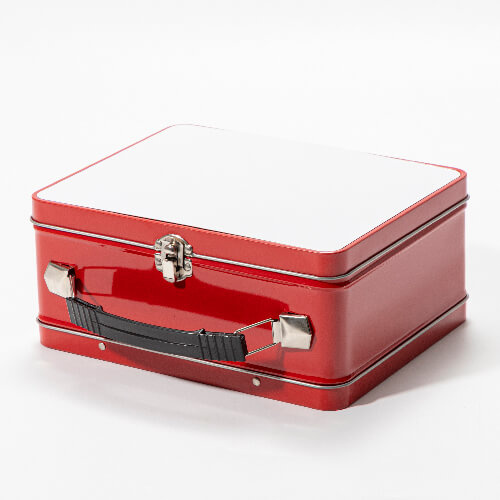 Metal lunch box for sublimation - red