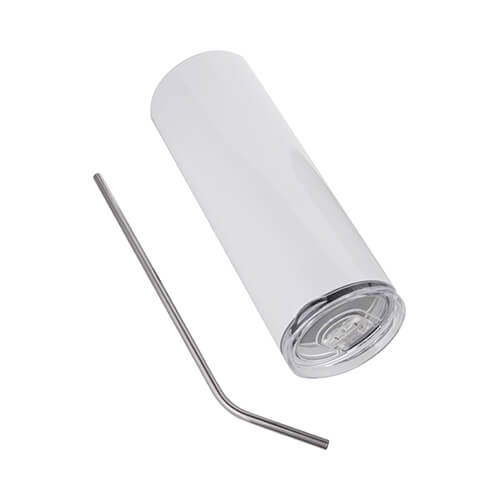 Kubek 600 ml ze słomką do sublimacji - biały