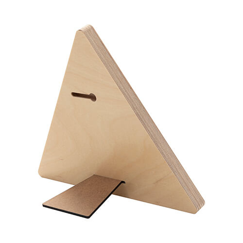 Cadre photo triangulaire en contreplaqué pour sublimation - 17,8 x 20,3 cm