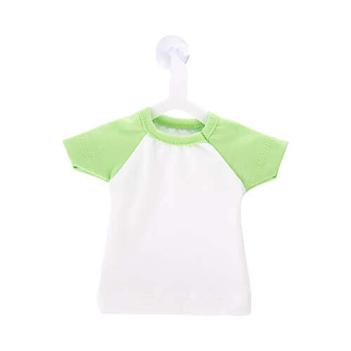 Mini T-shirt voor sublimatie met hanger - lichtgroen