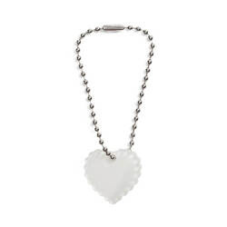 Akrilna etiketa za sublimacijo - raztrgano srce na kroglični verigi