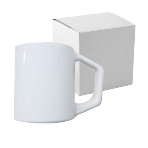 Mug avec anse angulaire et avec boîte Sublimation Transfert Thermique