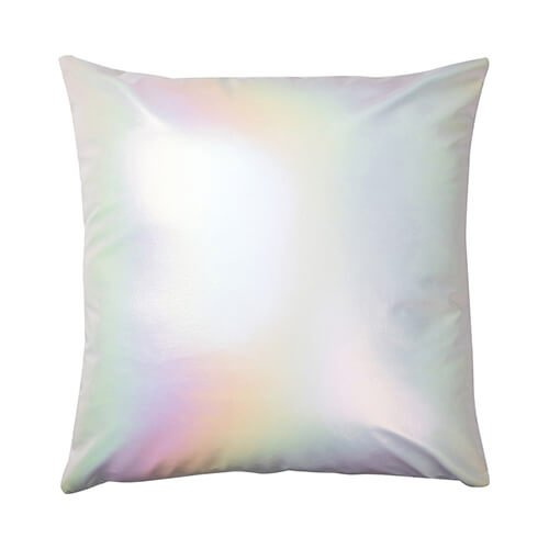 Taie d'oreiller 40 x 40 cm pour sublimation - effet holo - blanc