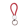 Porte-clé tressé cercle sublimable - rouge