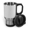 Thermische mok 450 ml zilver met wit venster Thermische sublimatie overdracht
