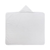 Couverture microfibre et polaire arctique avec capuche 150 x 130 cm pour sublimation - blanc