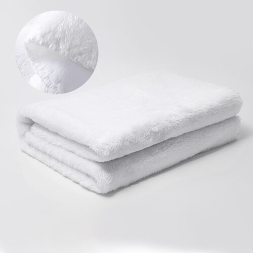 Couverture en microfibre et polaire arctique pour sublimation - blanche